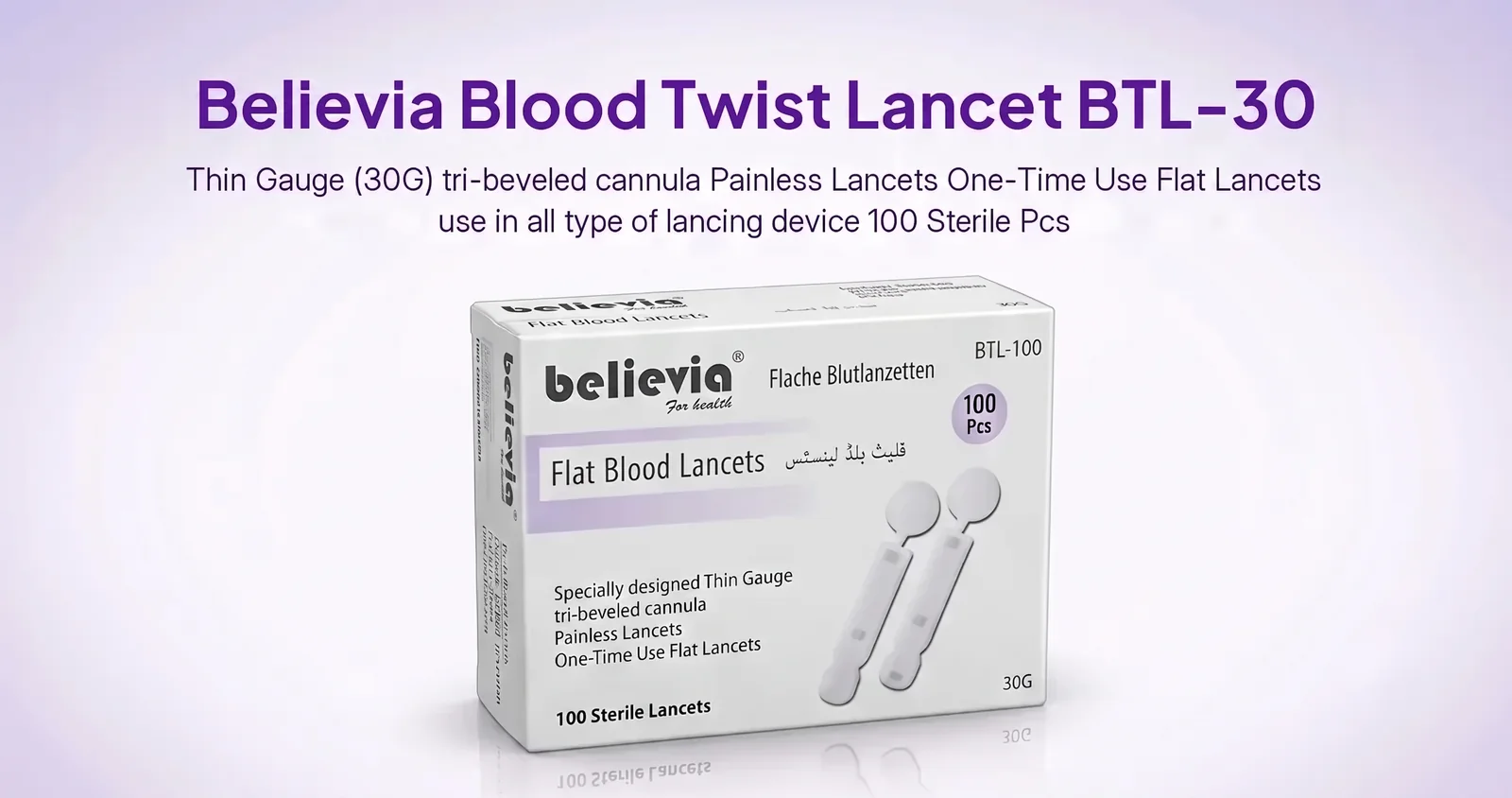 believia BTL-30 blood twist lancet