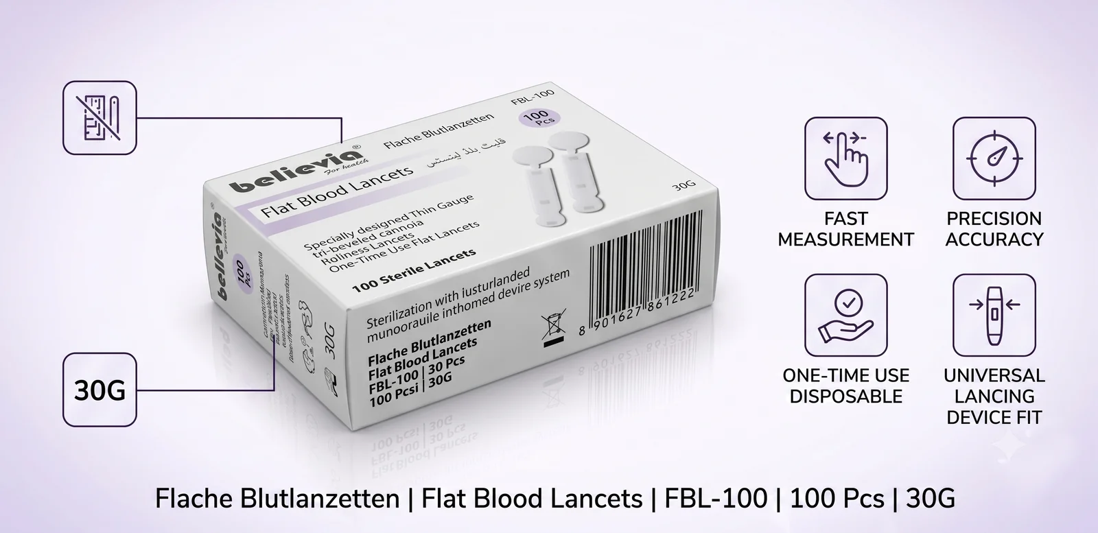 believia BTL-30 blood twist lancet