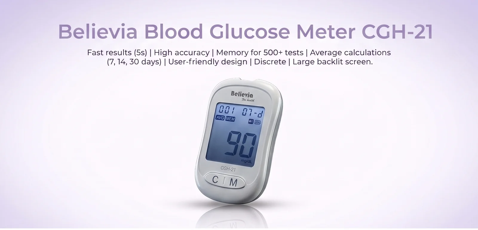 believia CGH-21 blood glucose monitor