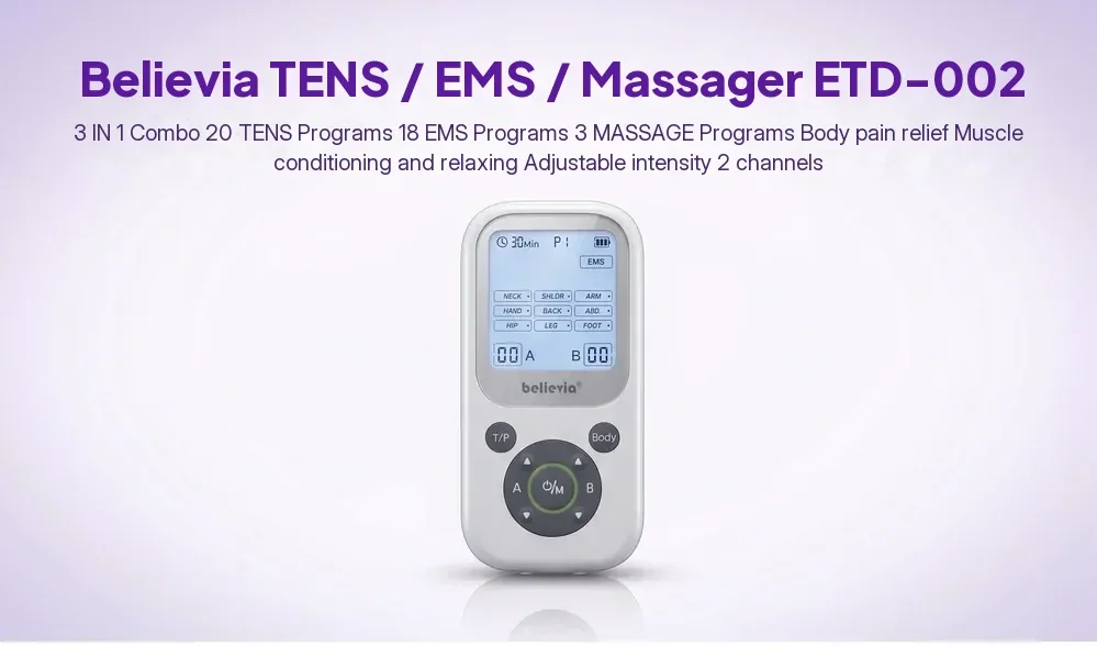 believia ETD-002 tens therapy device (ems)
