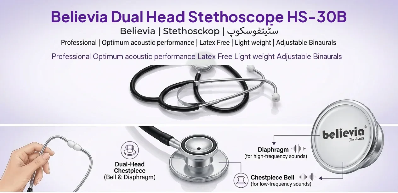 believia HS-30B dual head stethoscope