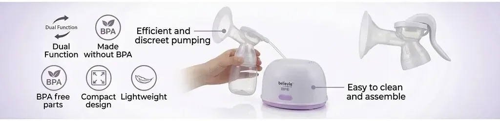 believia LD-2010 electric breast pump (manual & electric)
