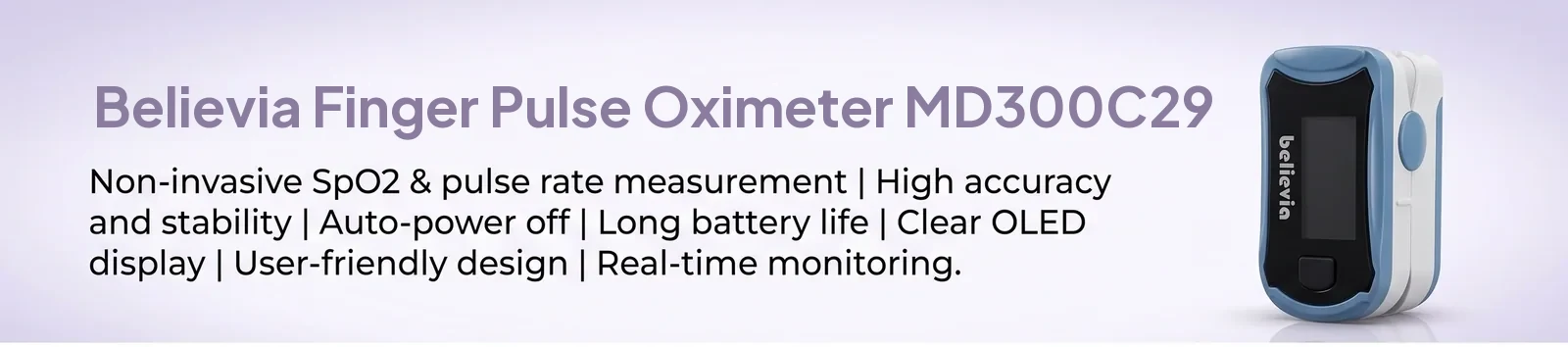 believia MD300C29 finger pulse oximeter